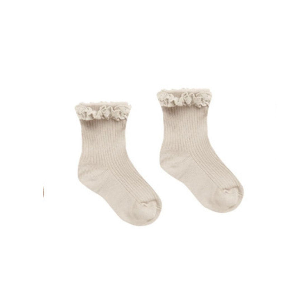Lace Trim Socks || Spice / Natural / Dusty Blue