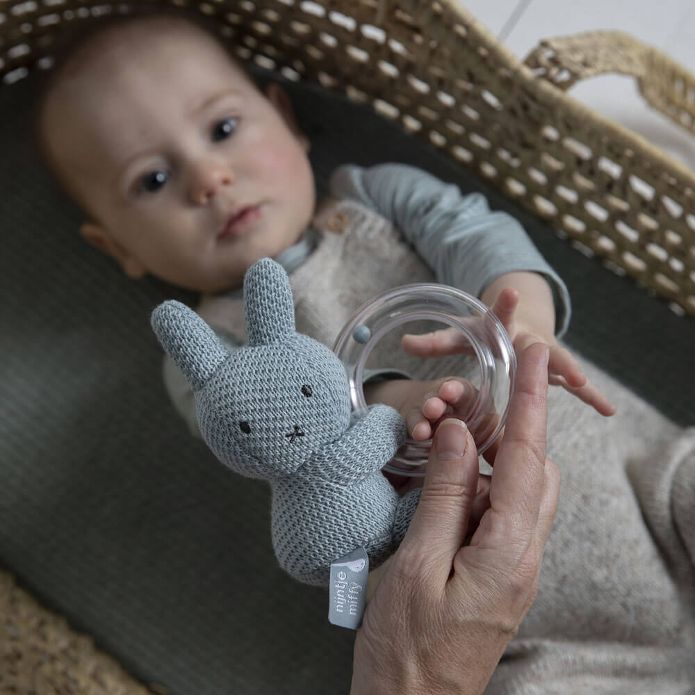 MIFFY GREEN KNIT RING RATTLE