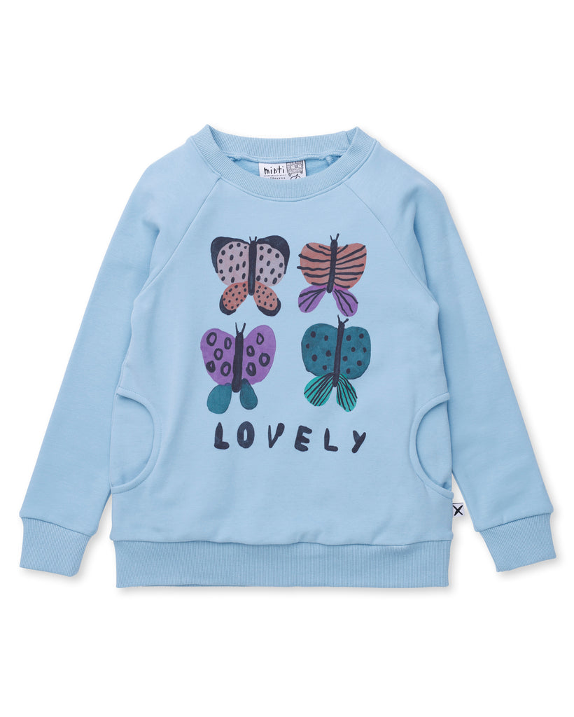 Lovely Butterflies Furry Crew - Aqua