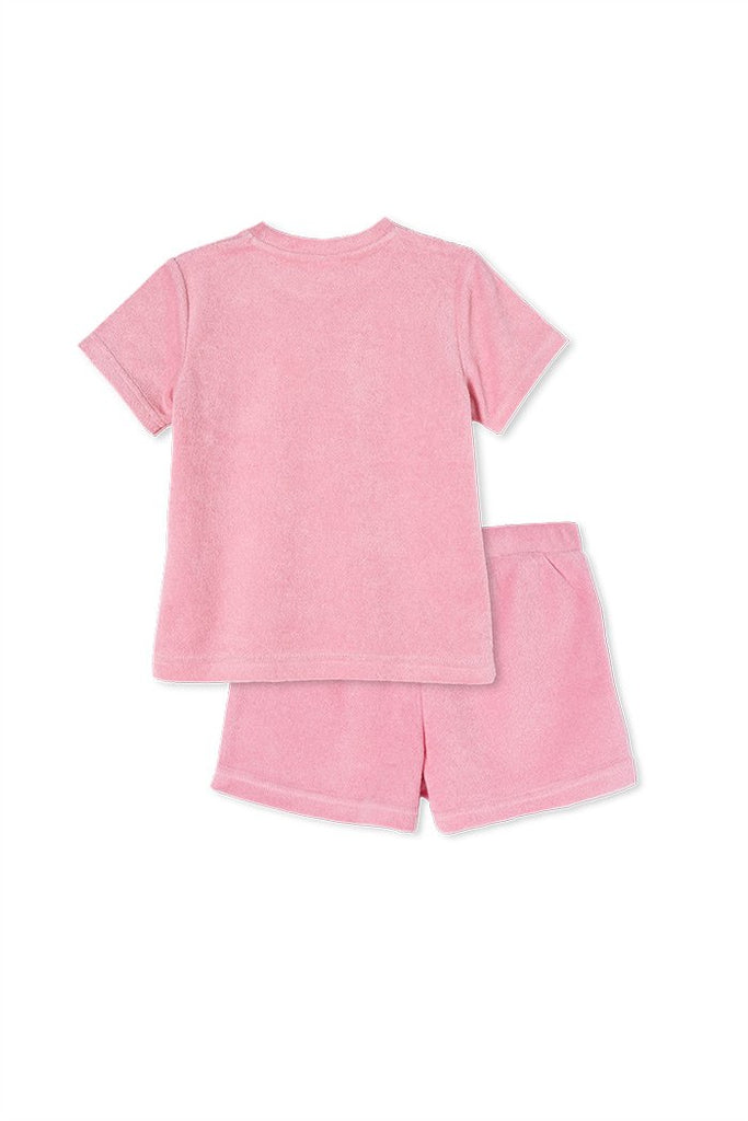 BABY TERRY TOWELLING SET - PRISM PINK