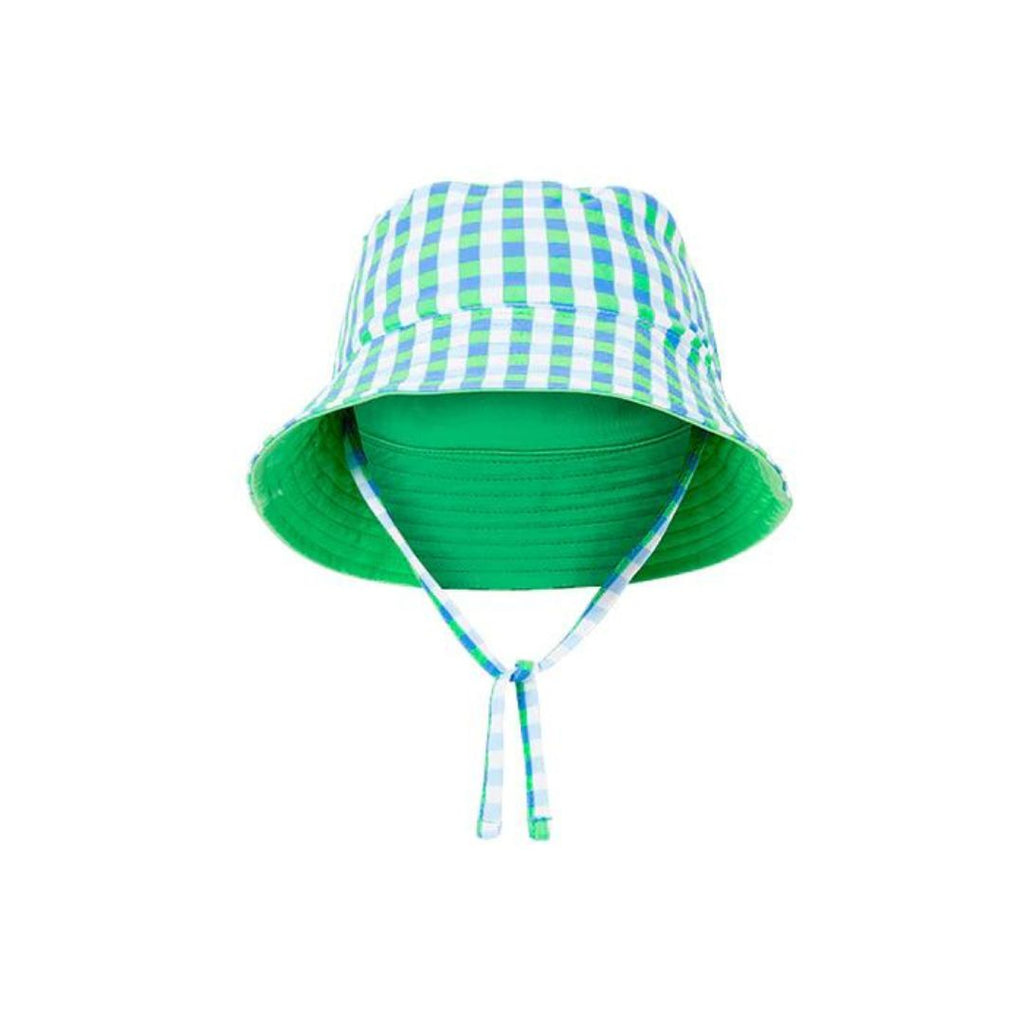Blue/Green  Neon Gingham Hat