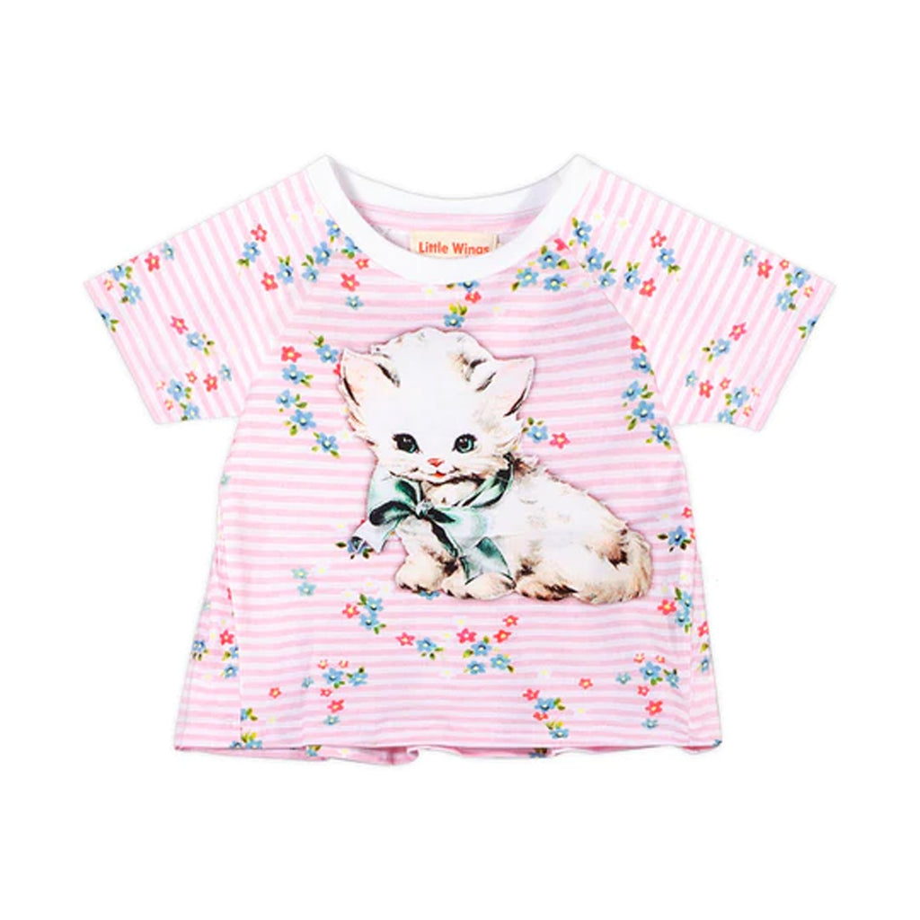 Short Sleeve Bustle T-shirt - Sweet Kitten