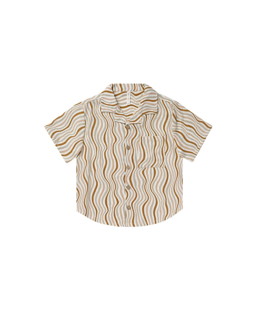 Lapel Collar Shirt || Retro Waves