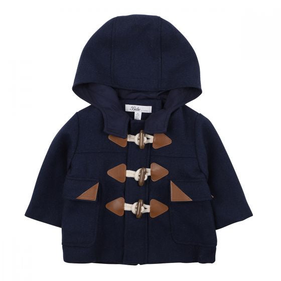 BOYS DUFFLE COAT - NAVY