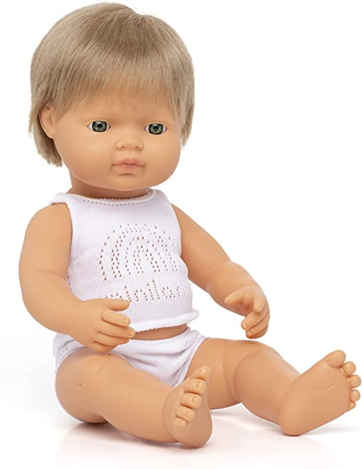 Baby Doll - Caucasian Dark Blonde Boy 38cm