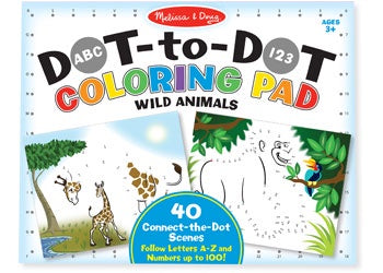 ABC 123 Dot-Dot Colouring Pad Animals