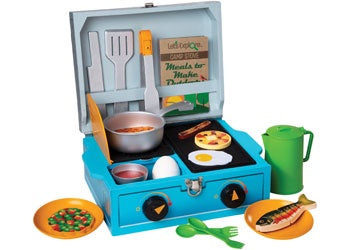 Let's Explore -Wooden Camp Stove Play Set