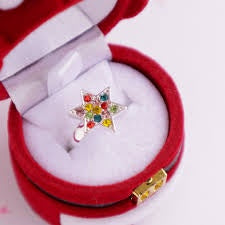 Christmas Lights Jewel Ring