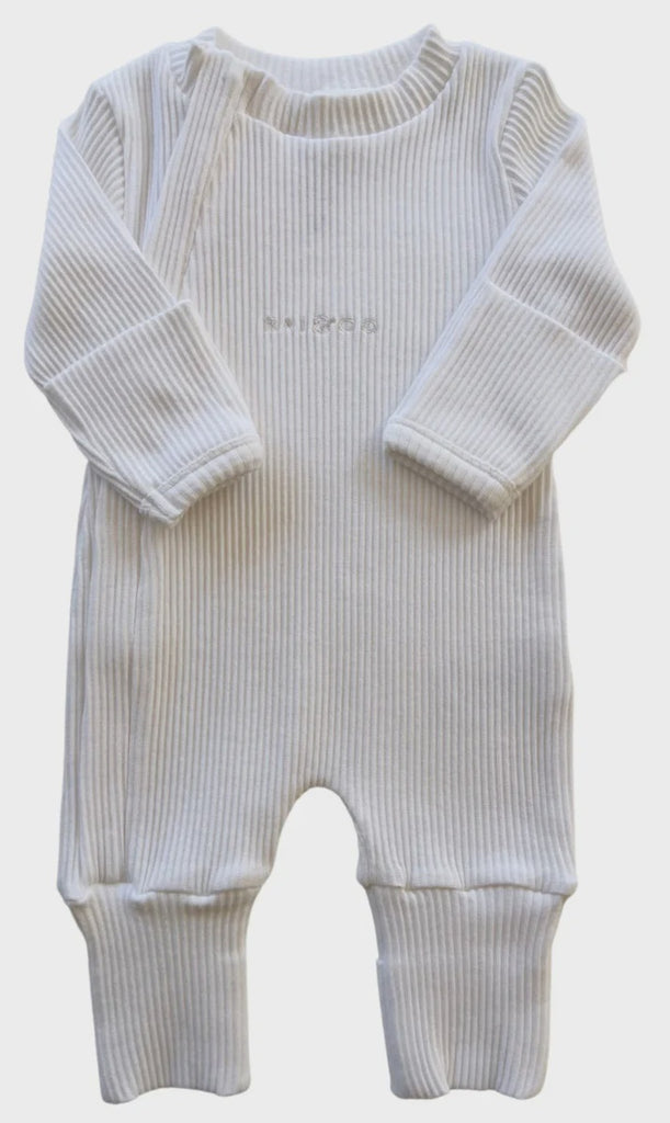 Ribbed Jumpsuit - White