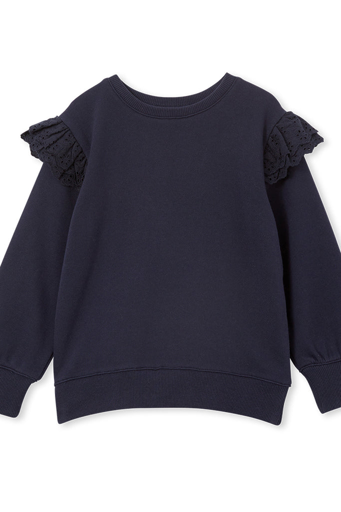 Navy Detail Sweat