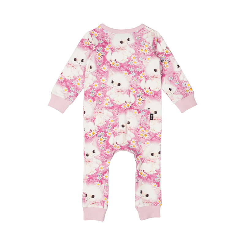 WHITE KITTEN BABY PLAYSUIT