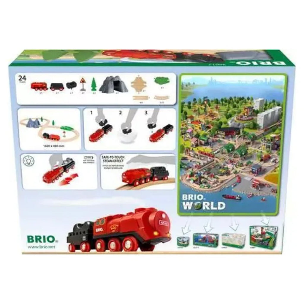 BRIO - Steaming Train Set 24 Pieces