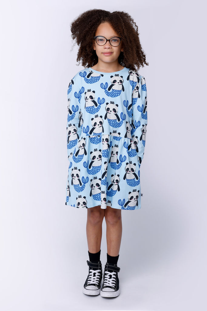 Mer-Panda Dress - Blue