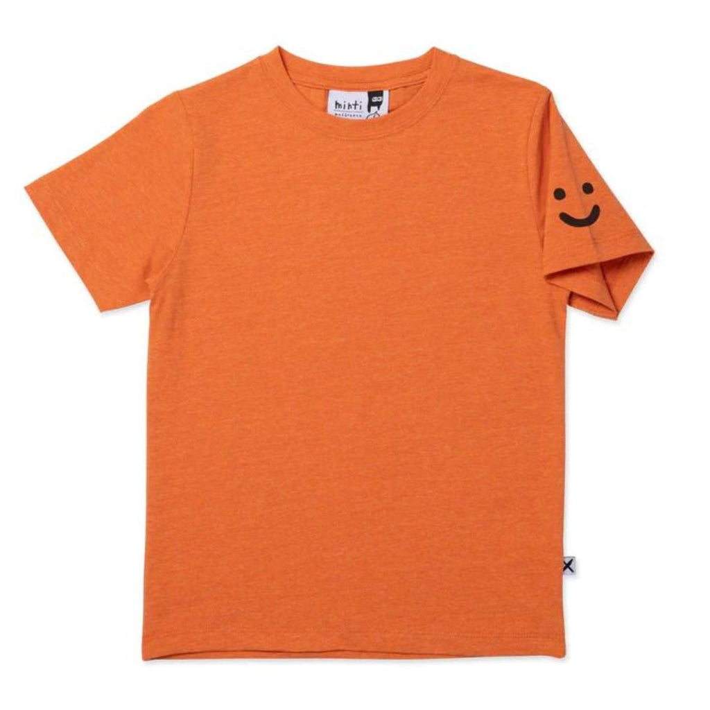 Happy Face Tee - Orange Marle