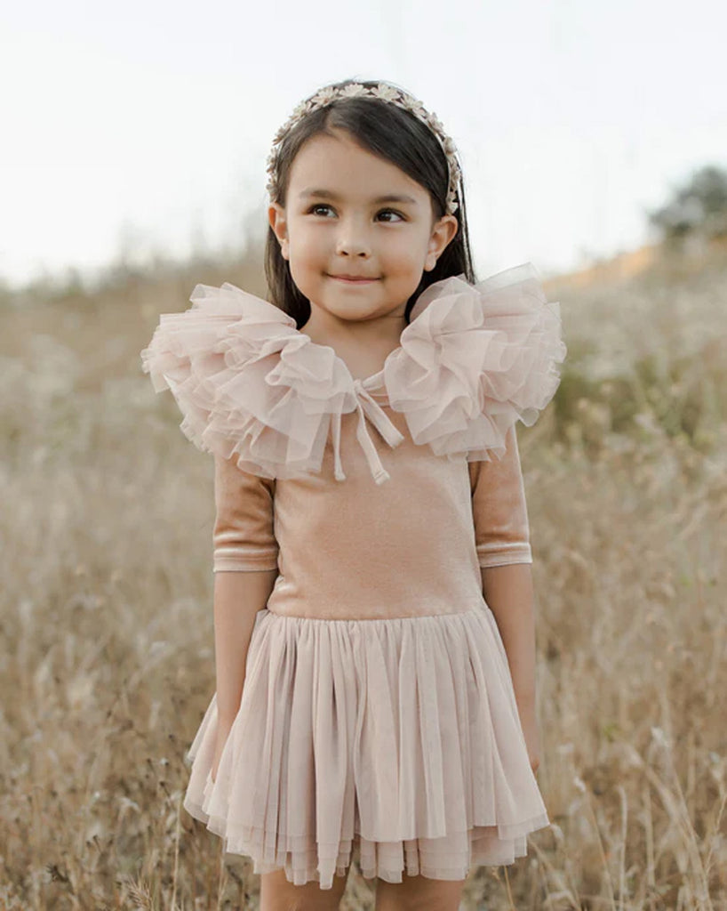 Ruffle Tulle Collar || Blush