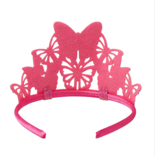 Vibrant Vacation Butterfly Soft Glitter Crown