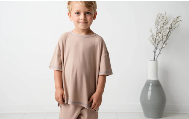 Mini Ribbed Oversized T-Shirt Pyjama Set