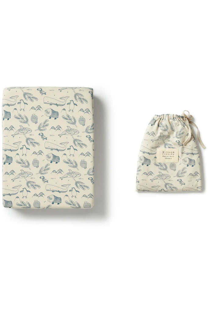 Organic Bassinet Sheet - Arctic Blast