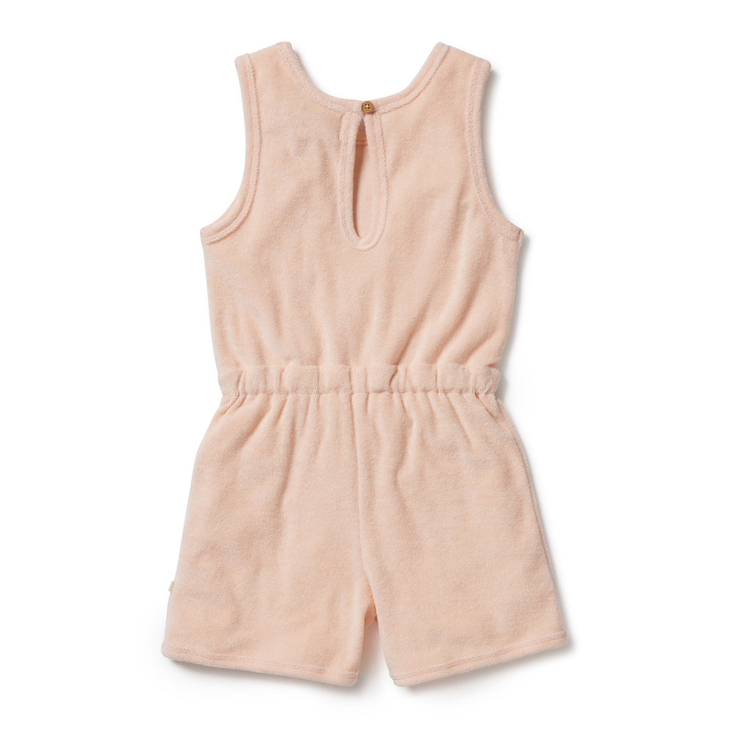 Antique Pink Organic Terry Playsuit