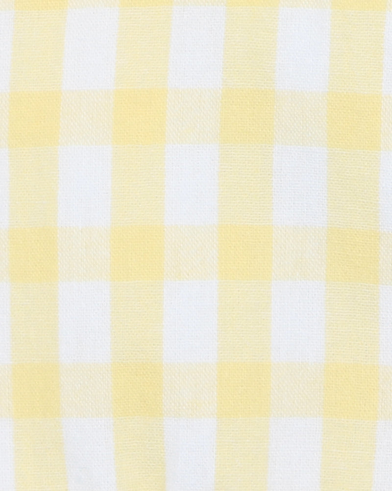 PEGGY GINGHAM LEMON GINGHAM SUN HAT