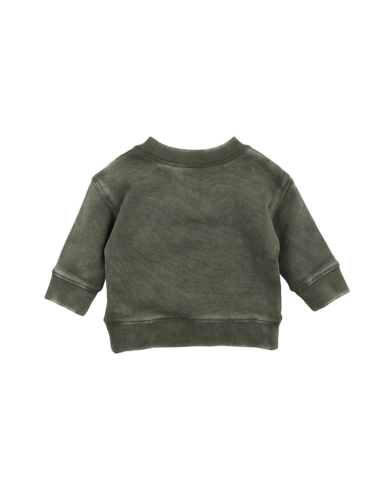 SCOUT CROC BABY SWEAT TOP - WASHED KHAKI