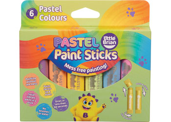 Little Brian Paint Sticks - Pastel 6pk