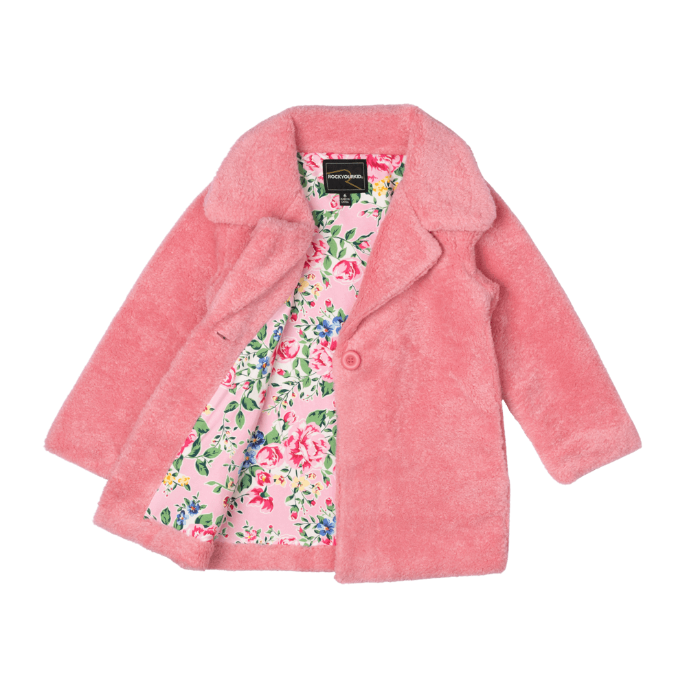 Pink Faux Sherpa Jacket