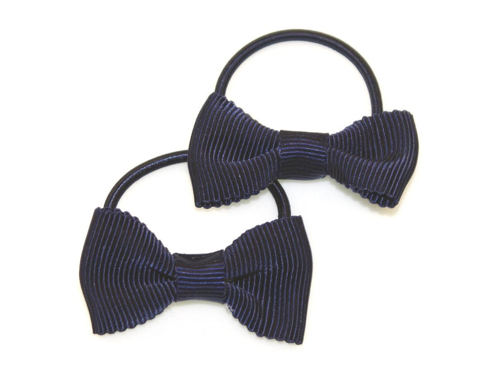 SCALLOPED EDGE GROSGRAIN BOW PONYTAILS