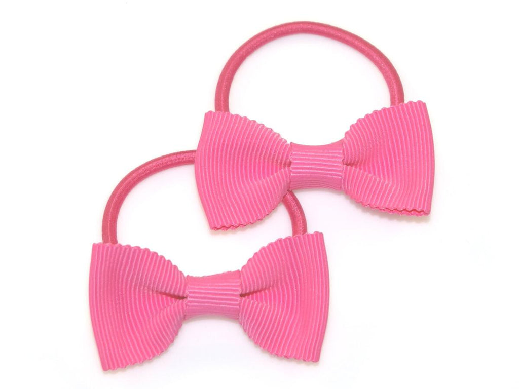 SCALLOPED EDGE GROSGRAIN BOW PONYTAILS