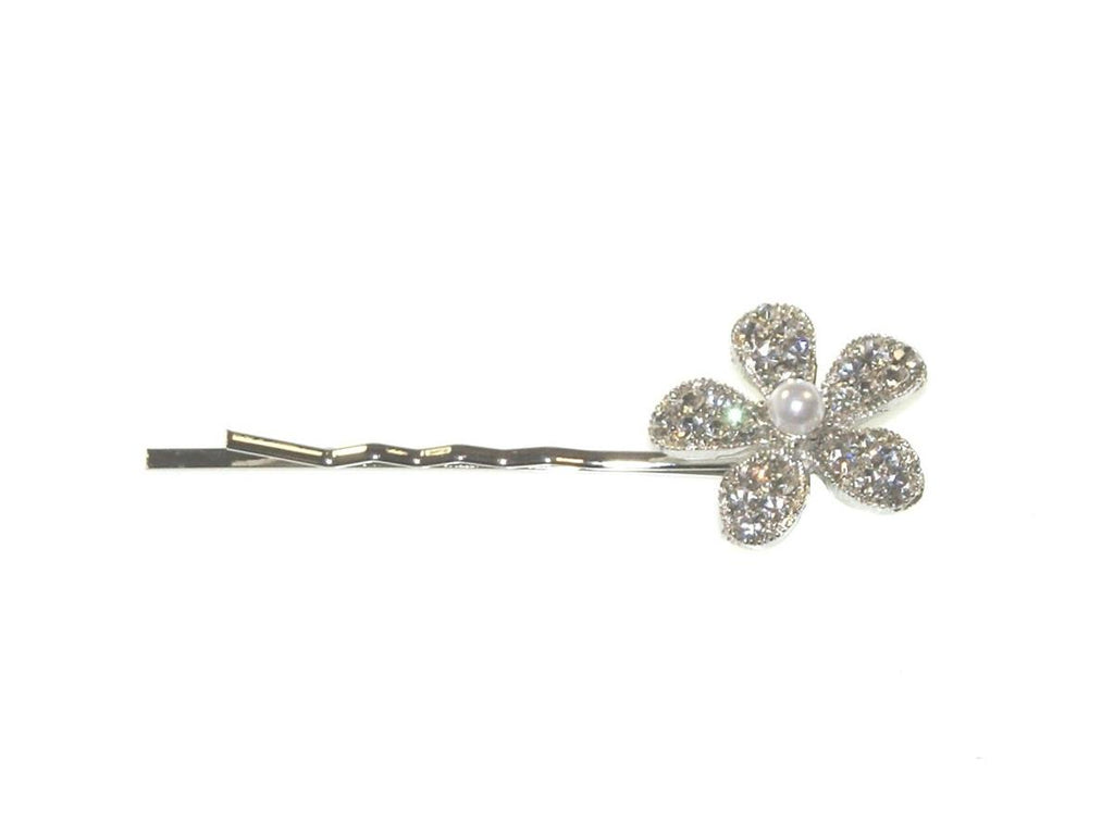 FLOWER DIAMANTE & PEARL SLIDE