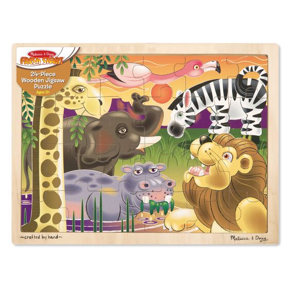 African Plains Wooden Jigsaw Puzzle - 24 Pieces