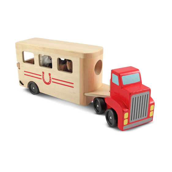 Horse Carrier Wooden Vehicles Play Set