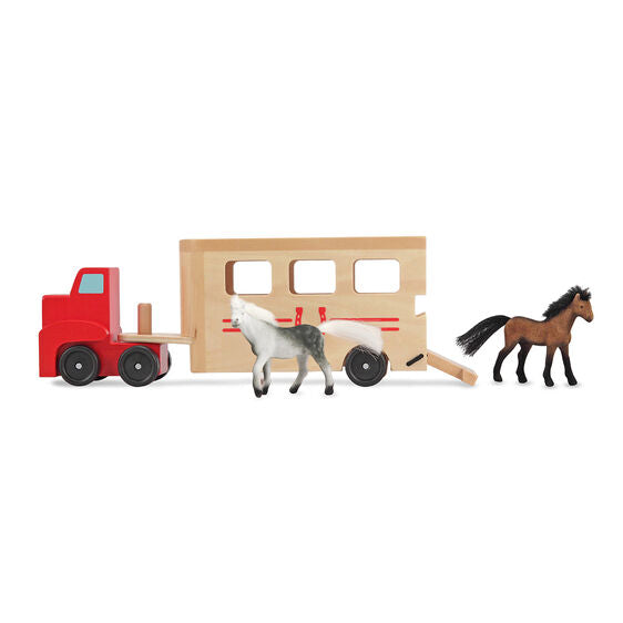 Horse Carrier Wooden Vehicles Play Set