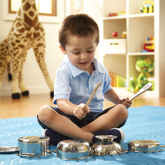 Let's Play House! Stainless Steel Pots & Pans Play Set