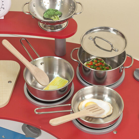 Let's Play House! Stainless Steel Pots & Pans Play Set