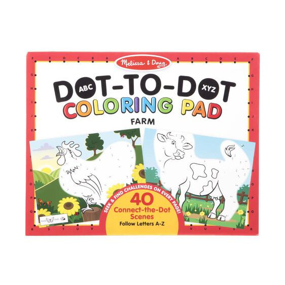 ABC Dot-to-Dot Colouring Pad - Farm