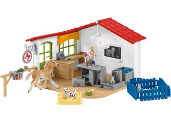 Schleich - 42502  Veterinarian practise with pets