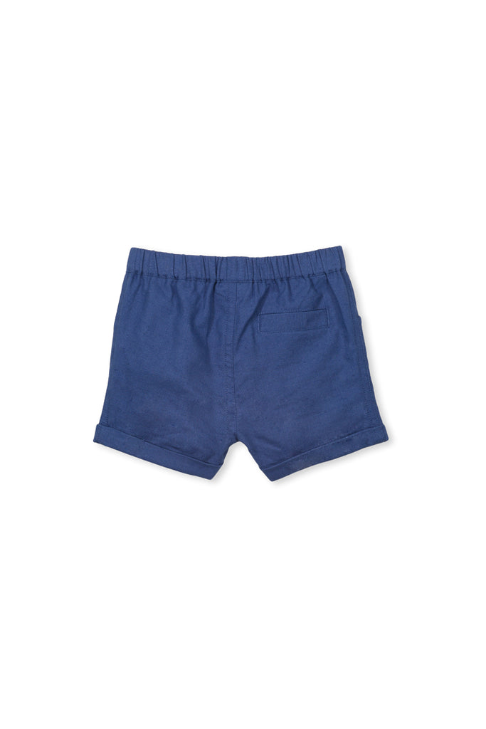 BABY LINEN SHORT INDIGO LINEN