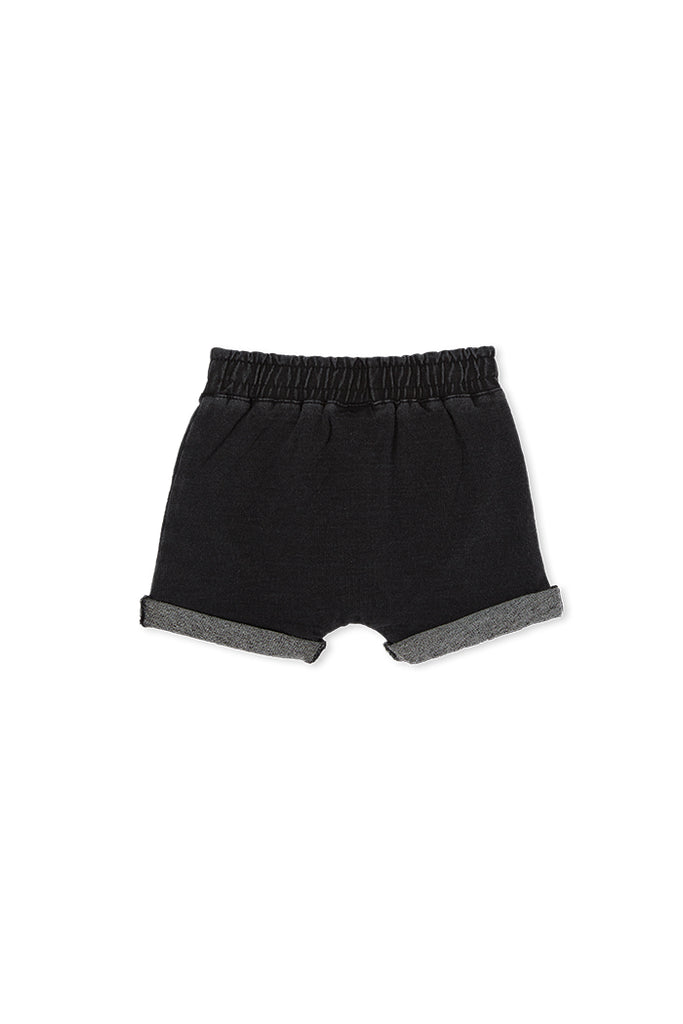 BABY STITCH SHORT - WASHED BLACK