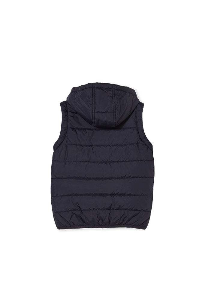 CONVERTIBLE BABY PUFFER JACKET - NAVY