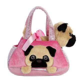 Pug in Pink Pug Bag