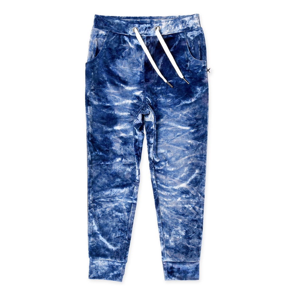 Velvet Trackies Blue Tie Dye