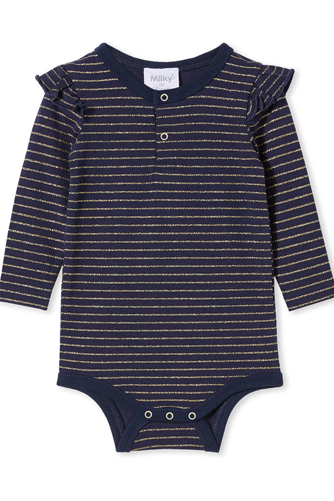 NAVY STRIPE BUBBYSUIT FRENCH NAVY