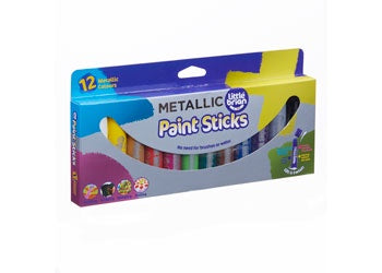 Little Brian Paint Sticks - Metallic 12 pk