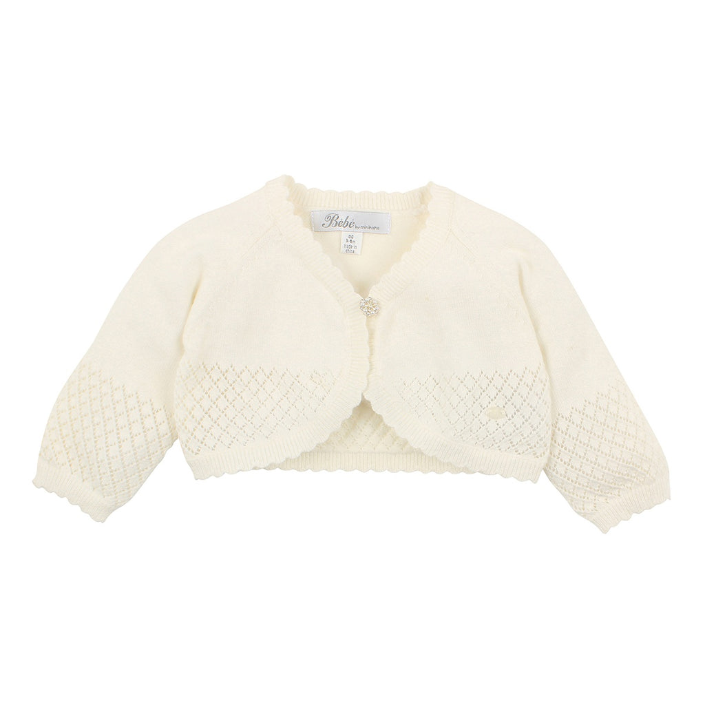 POINTELLE CARDIGAN - IVORY