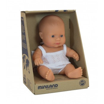 Anatomically Correct Baby Doll Caucasian Girl, 21 cm