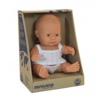 Anatomically Correct Baby Doll Caucasian Boy, 21 cm
