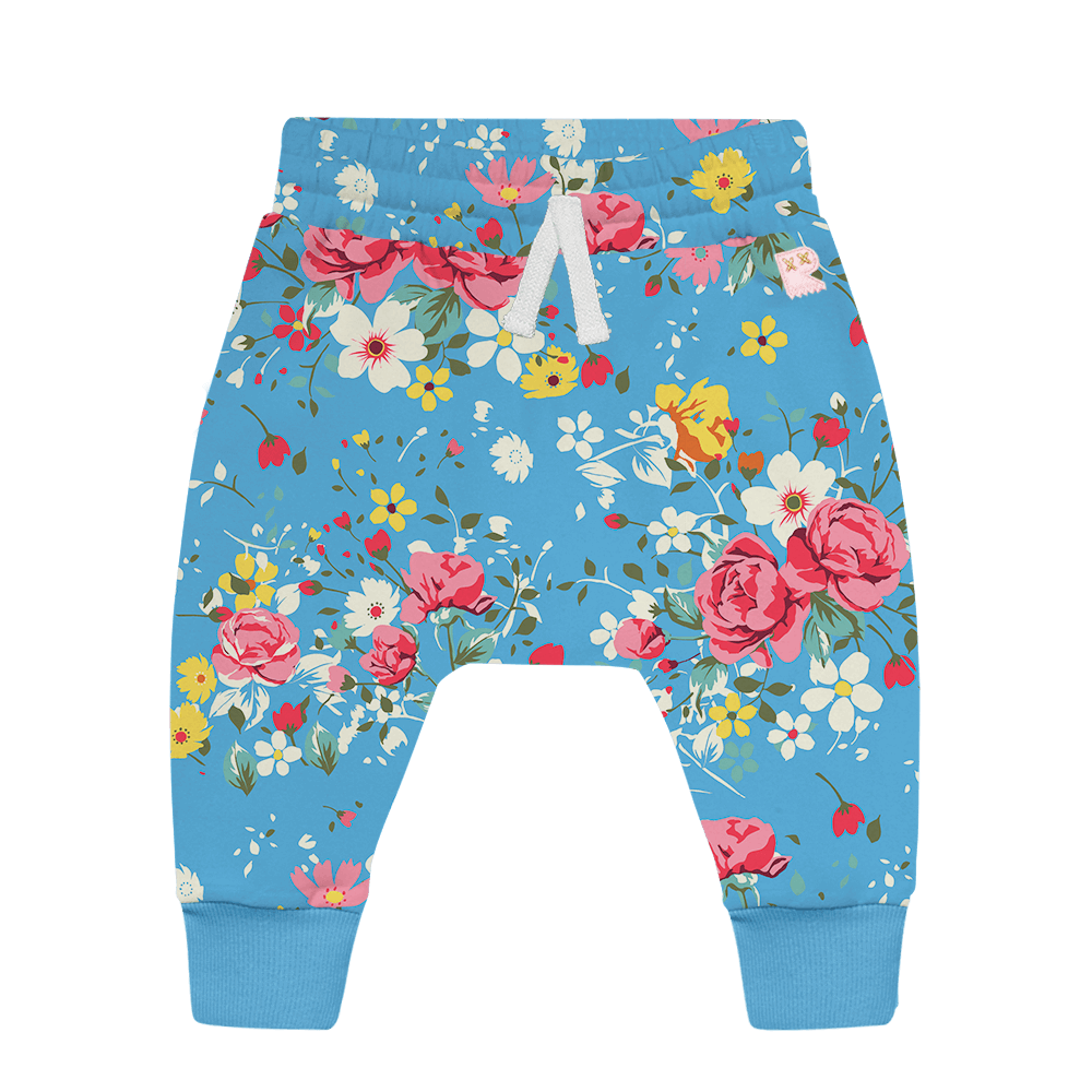 FRENCH ROSE BABY TRACKPANTS - FLORAL