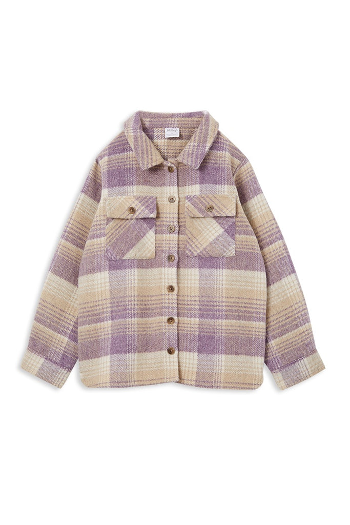 Lilac Check Overshirt