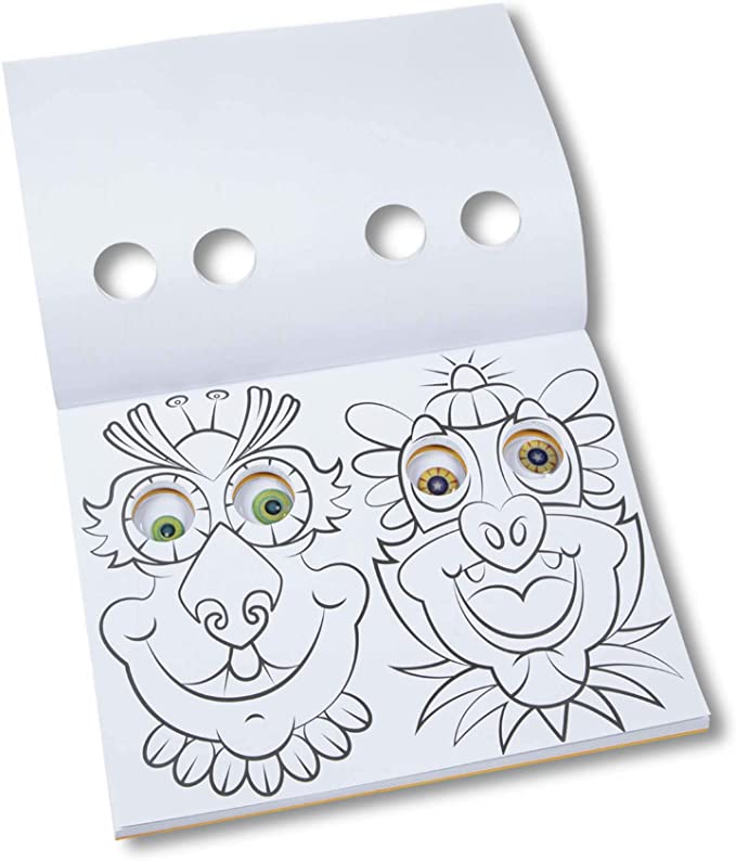 Googly Eyes Colouring Pad - Faces